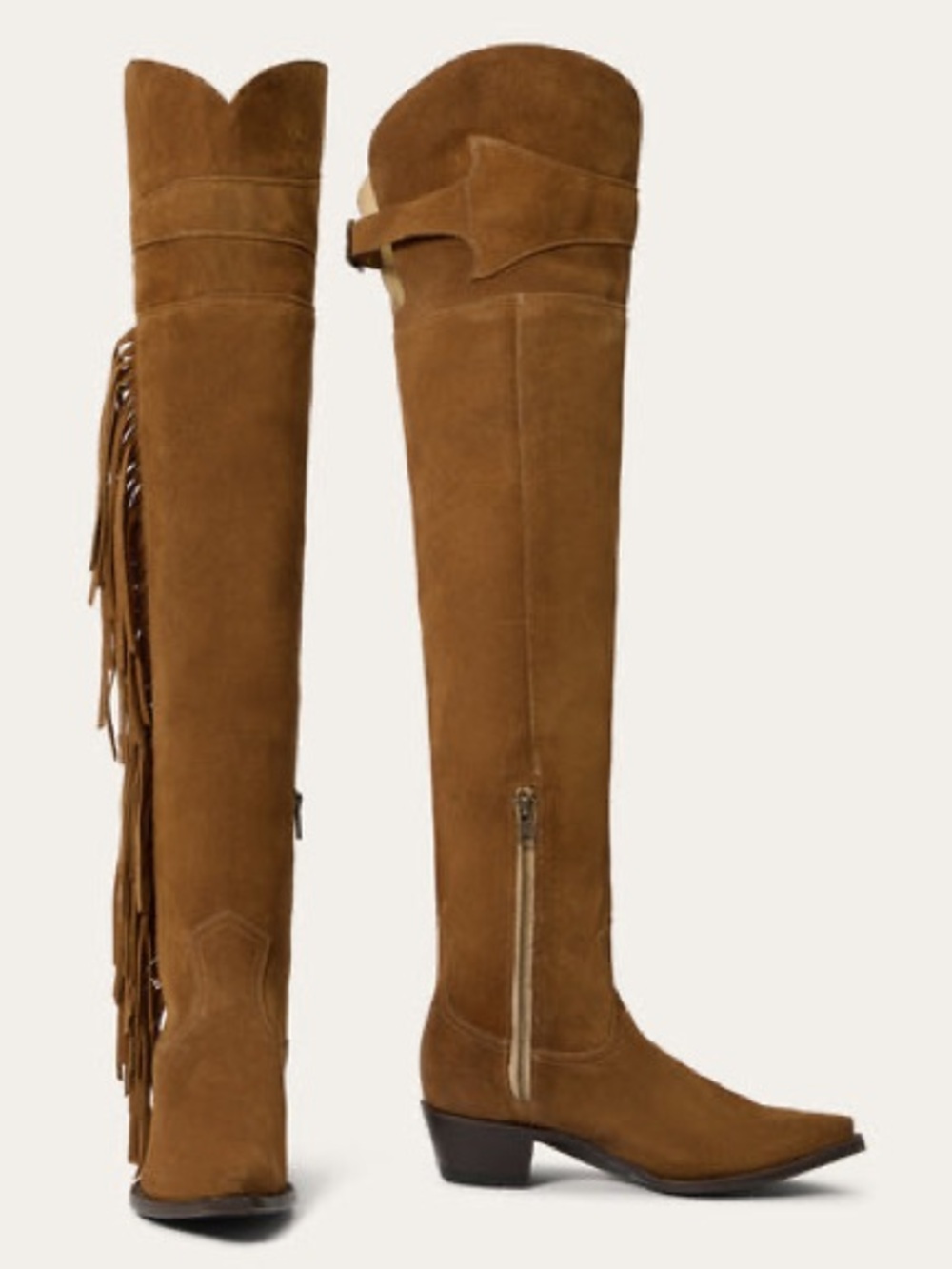 🆕STETSON Glam Over The Knee Fringe Boot